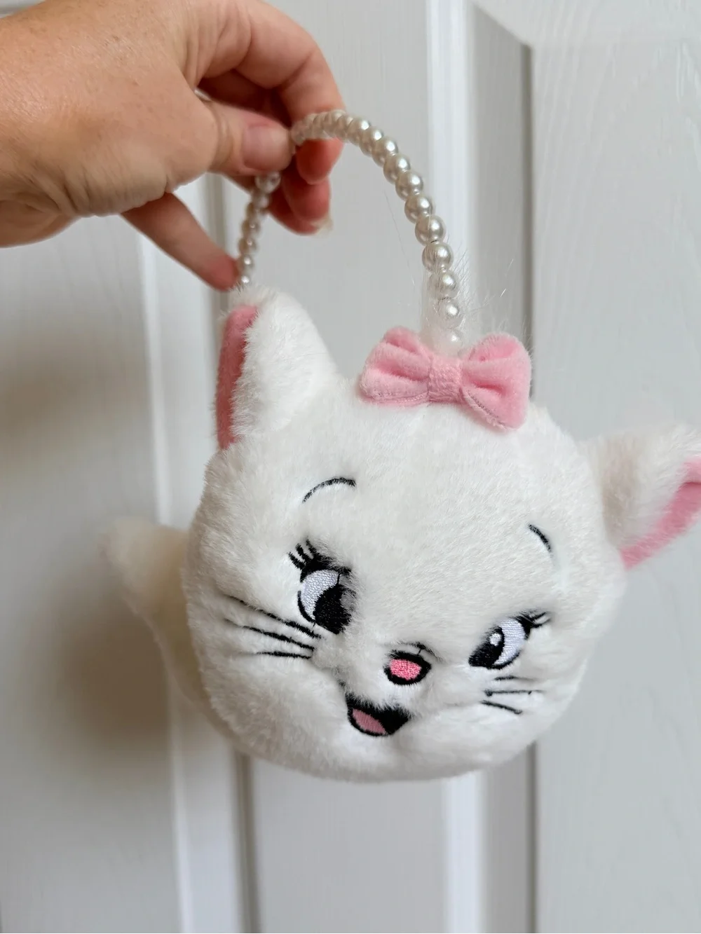 Disney Marie Cat Plush Earmuffs White & Pink Pearl Headband